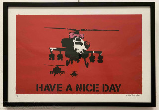 Banksy - Have a nice day - Red