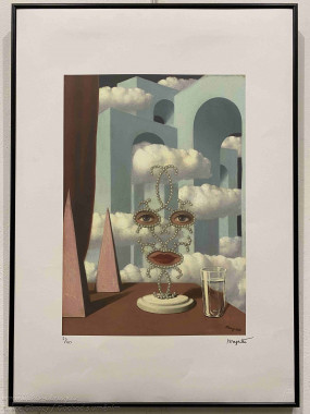 René François Ghislain Magritte - Perly v oblacích