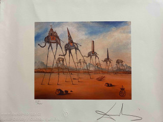 Salvador Dali - Elephants Giraffe