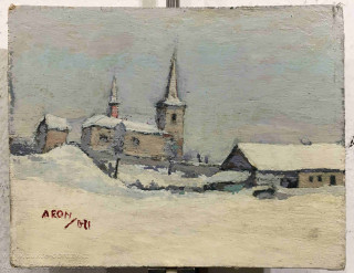 František Aron - Kostelík v zimě