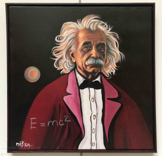 Jiří Máška - Albert Einstein se svojí rovnicí