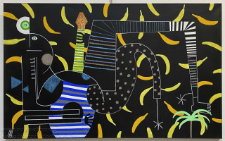 František Florian - With guitar with bananas