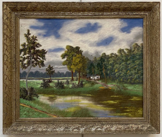 Augustin Ekart - Krajina s rybníkem
