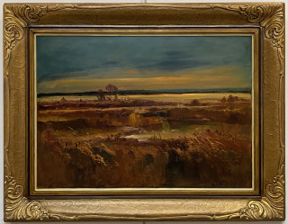 Karel Jan Sigmund - Západ slunce nad mokřady