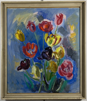 Jindra - Zátiší s tulipány
