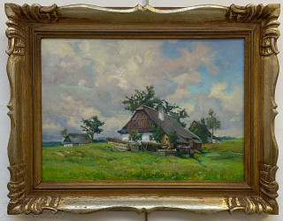 František Cína Jelínek - Před chalupou