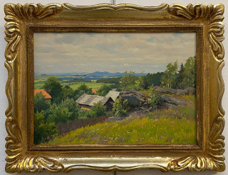 František Daněk Sedláček - Nad vesnicí ( Českomoravská vysočina )