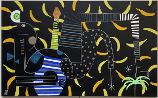 František Florian - With guitar with bananas