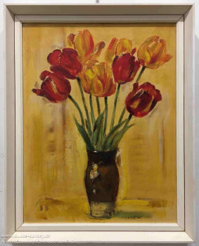 Jan Orlík - Zátiší s tulipány